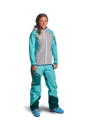 Ortovox Fleece Plus Classic Knit Hoody Lady Ice Waterfall
